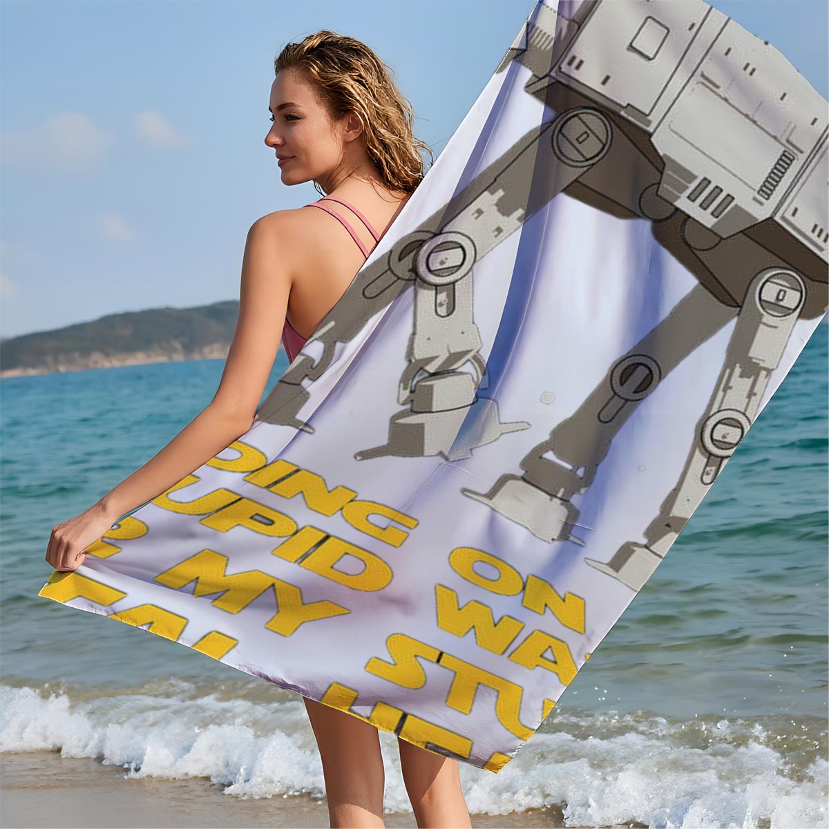 AT-AT Walker: Going on a Stupid Walk for My Stupid Mental Health - Beach towels