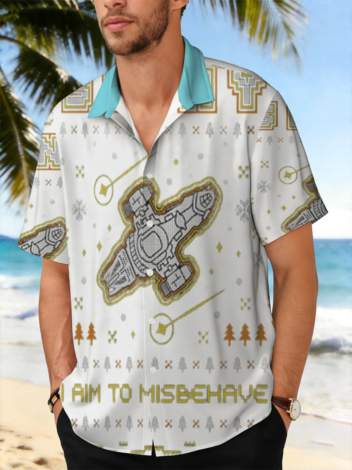 Shiny: Aim to Misbehave - X-Wing Starfighter Holiday Design -  Shirt