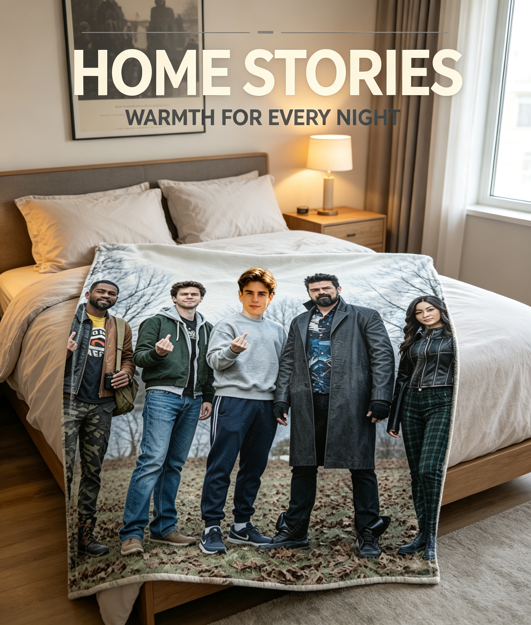 Cool Character Print Flannel Throw Blanket, Soft Anti‑Pilling Fleece Blanket for Gaming Room Bedroom Couch, Trendy Fan Merch Gift for Teens Young Adults, Multiple Sizes