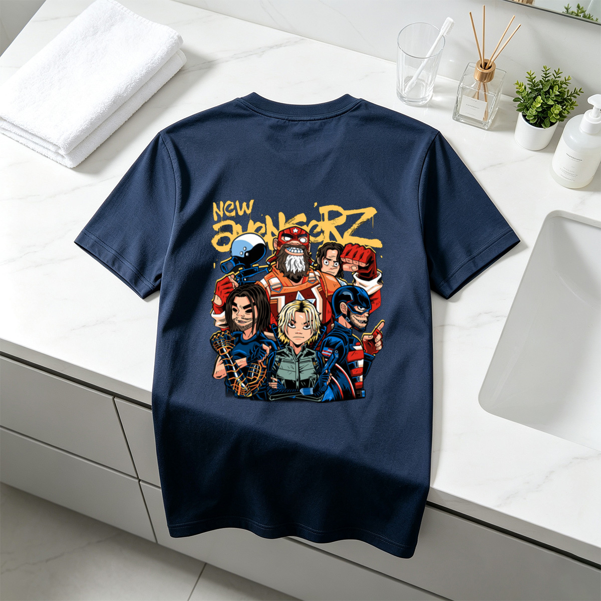New Avengers: Captain America, Iron Man, Thor, Black Widow, Hulk, Hawkeye - Tee