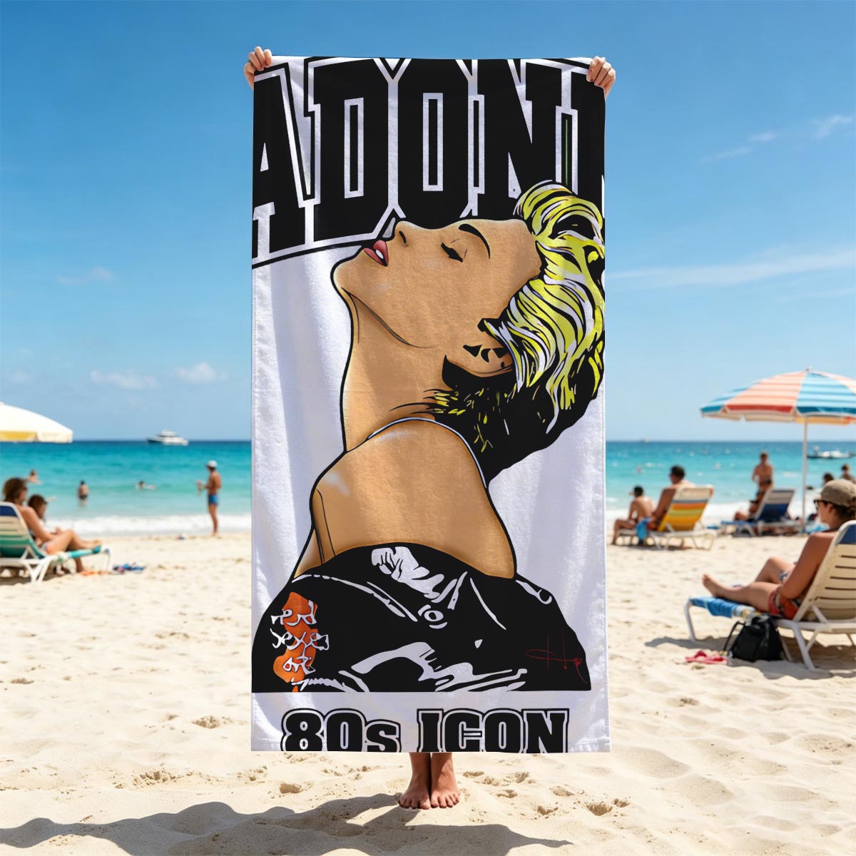 Madonna 80s Icon: Pop Culture Legend - Beach towels