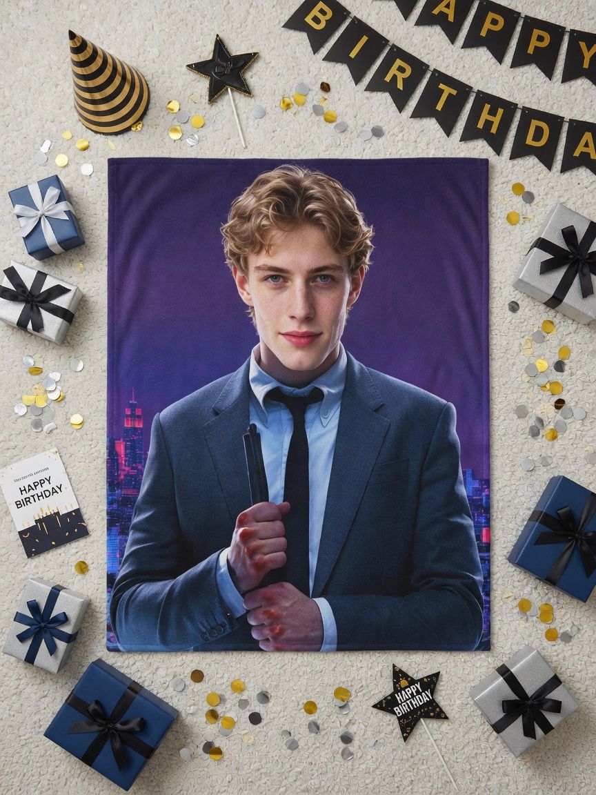 Custom Face Photo Flannel Blanket Personalized Portrait Throw Ultra Soft Anti Pilling Fleece Bed Sofa Travel Cozy Gift