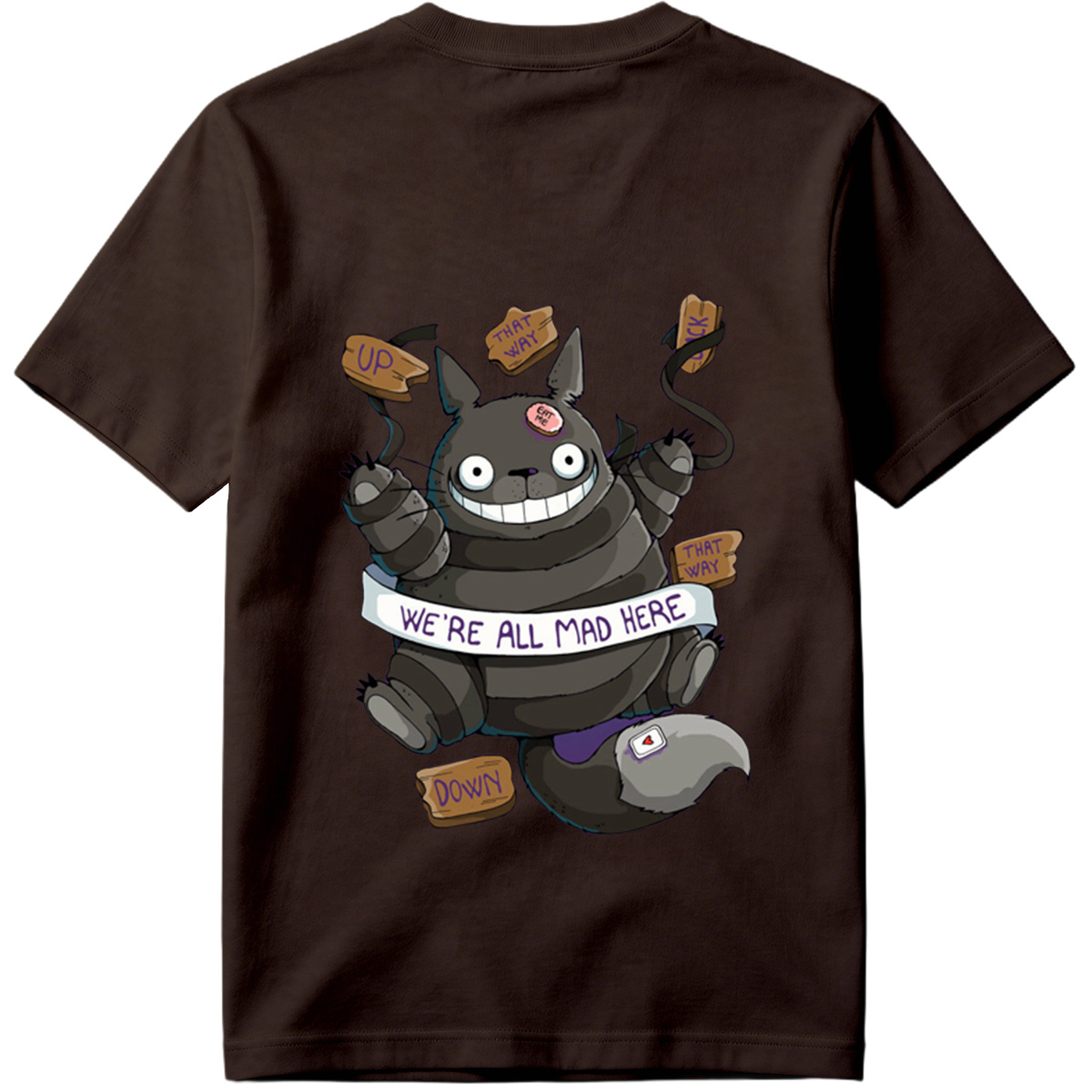 Totoro Meets Alice in Wonderland: We're All Mad Here - Tee
