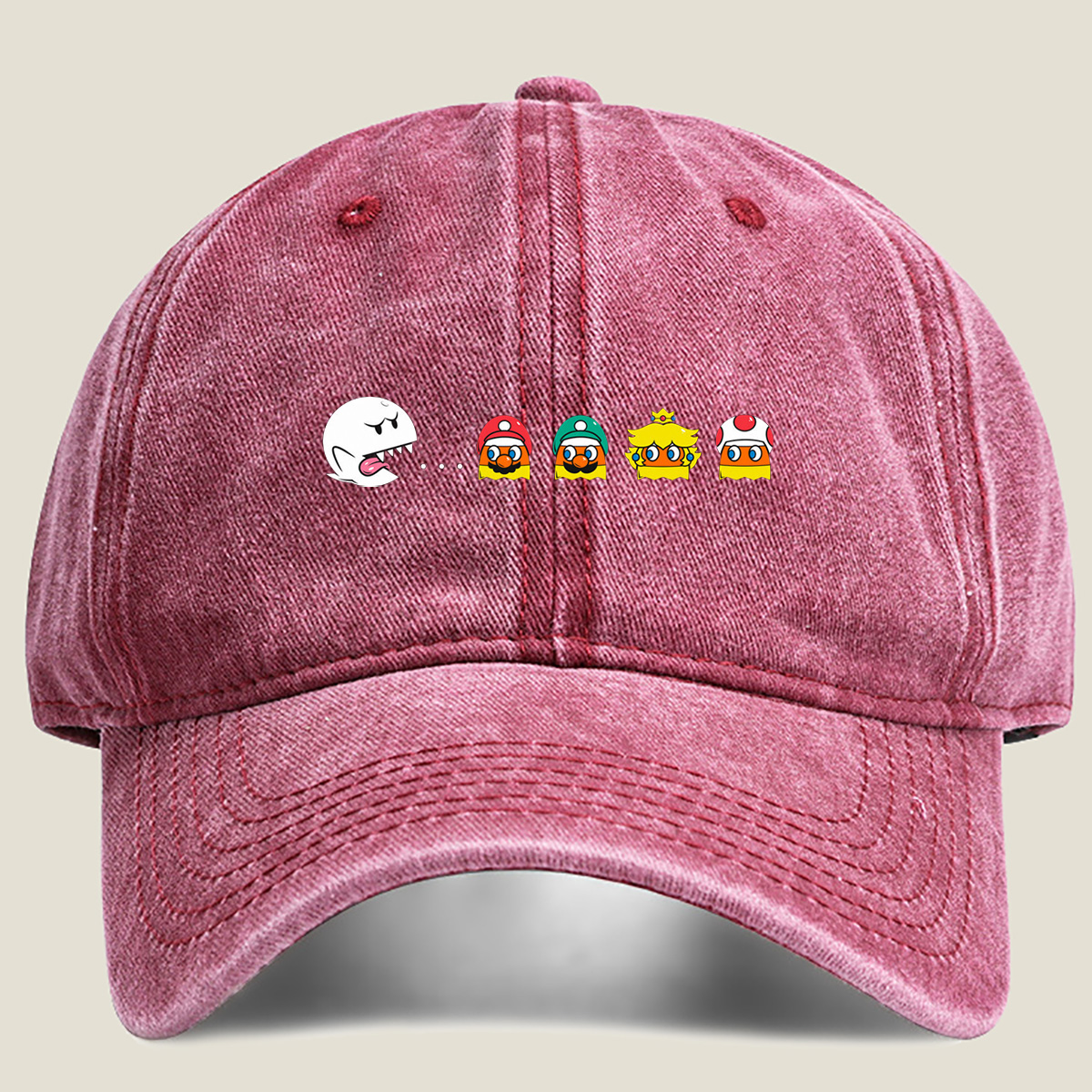 Mario Characters vs. Boo - Washed Denim - Baseball Cap