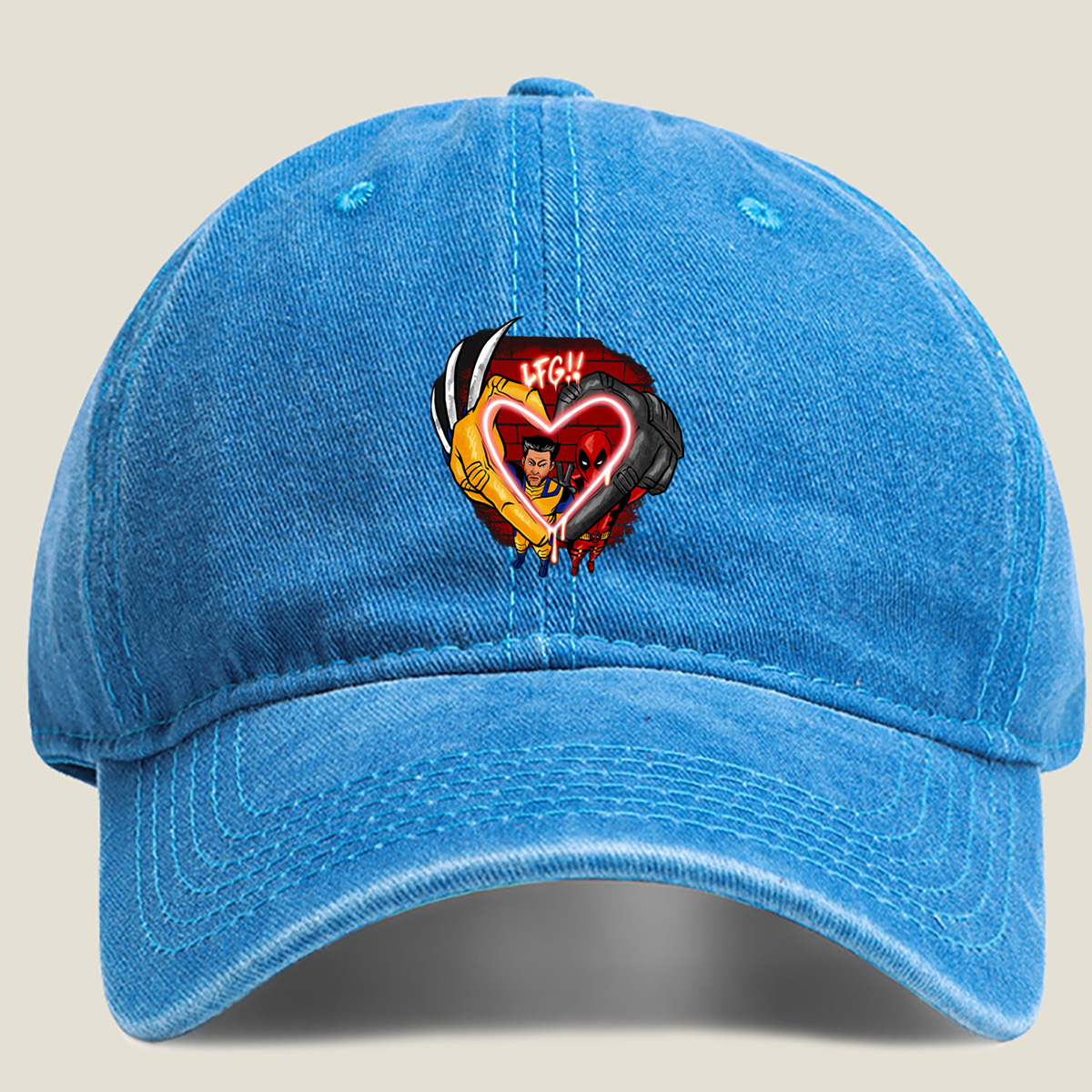 Wolverine and Deadpool: LFG! - Washed Denim - Baseball Cap