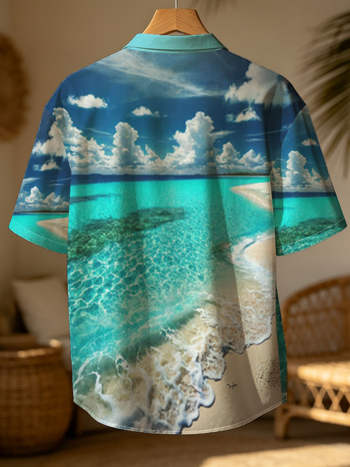 Crystal Clear Waters Meet Sandy Shore Under Bright Sunlight -  Shirt