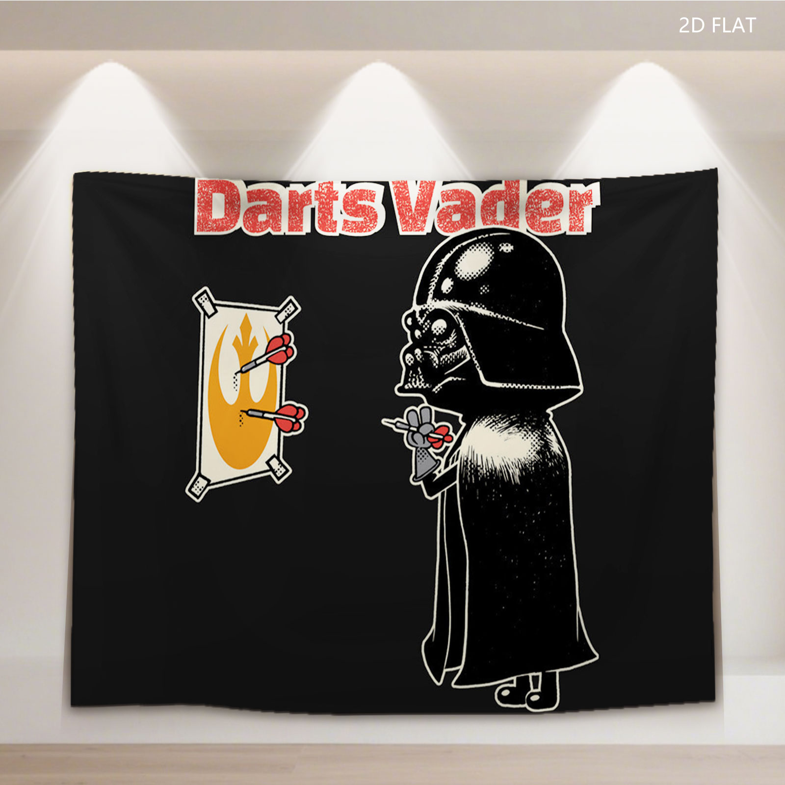 Darth Vader Playing Darts with Rebel Target - Tapestry