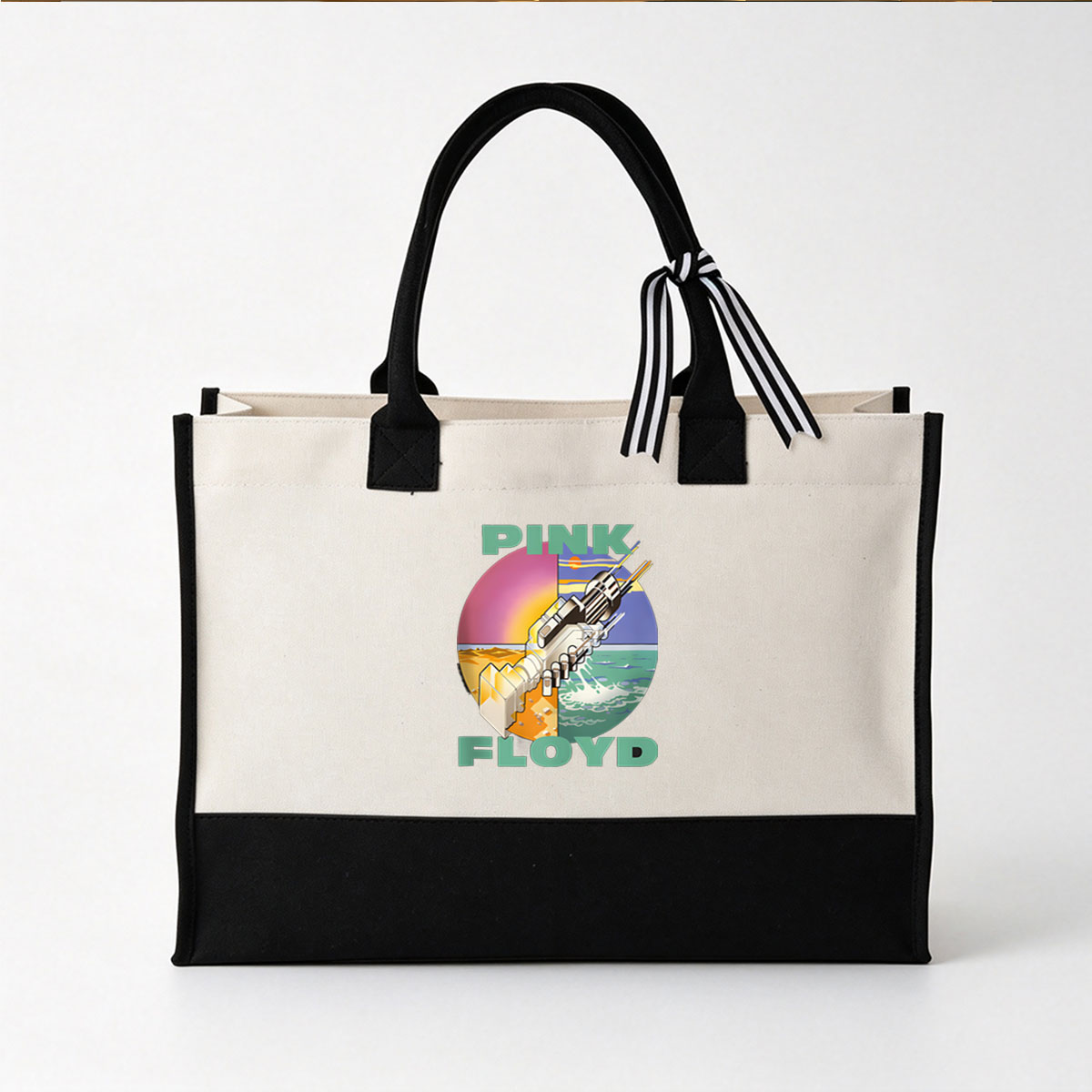 Pink Floyd - The Division Bell Album Art - Canvas patchwork gift tote bag