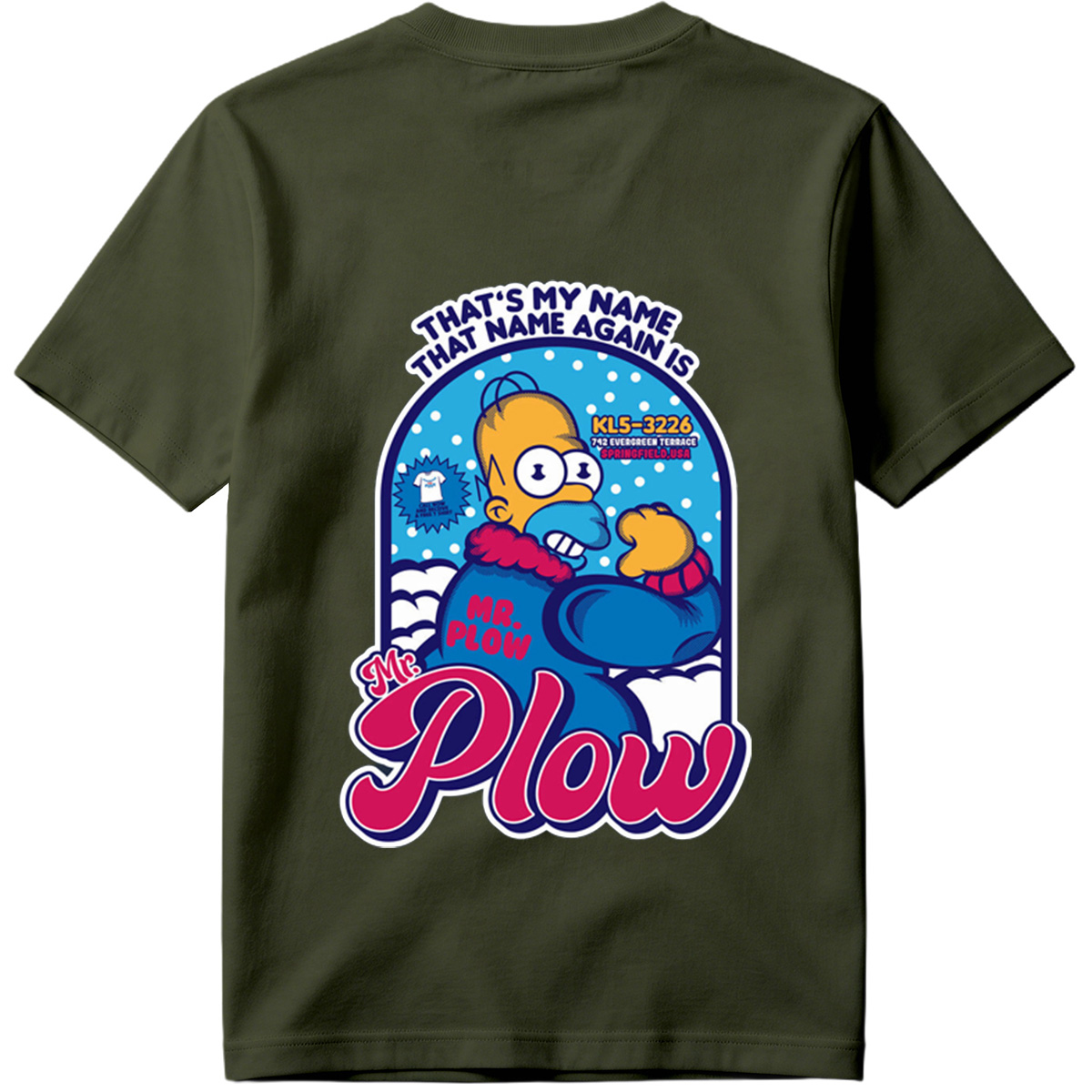 Homer Simpson Mr. Plow Springfield USA - Tee