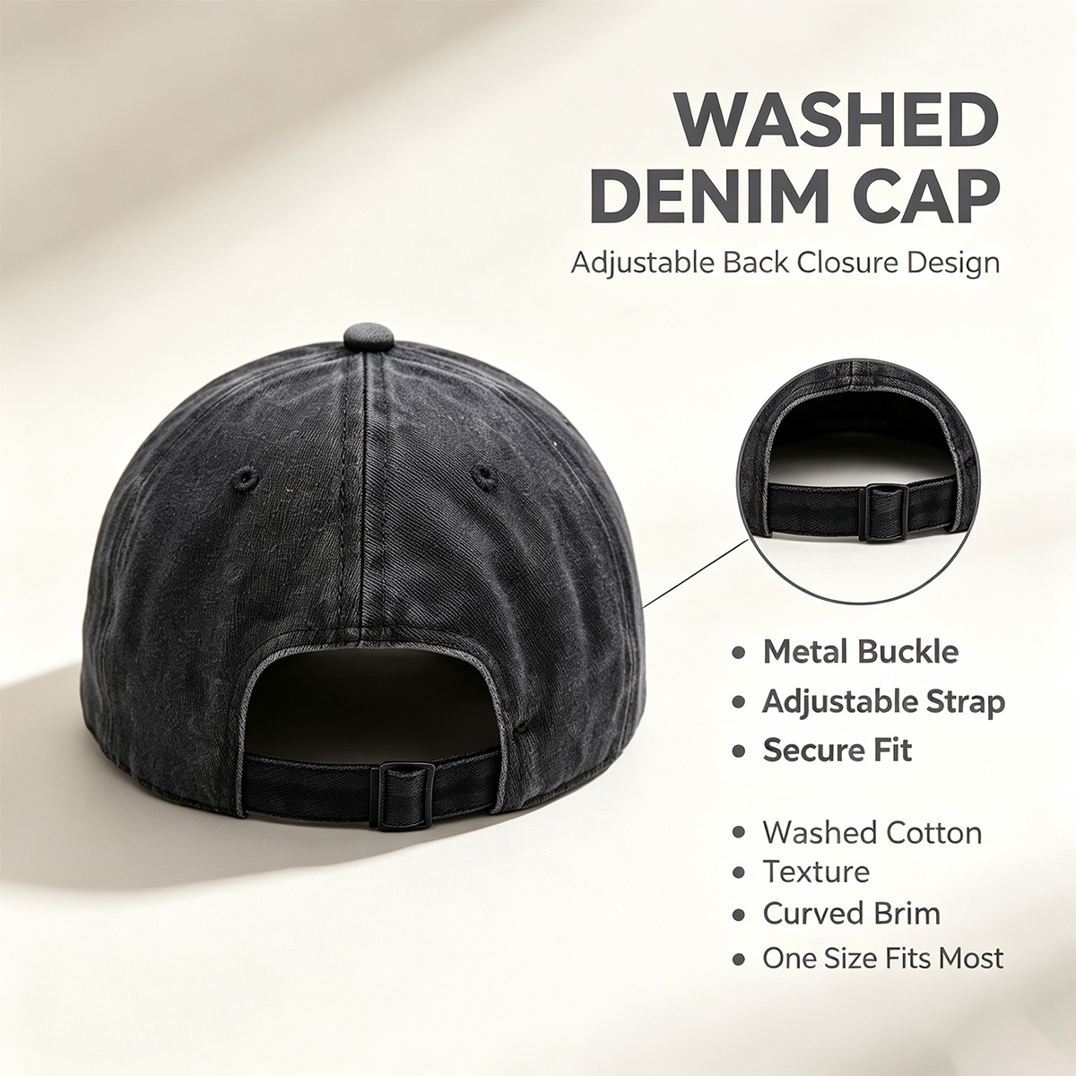 Darth Vader and the Death Star: A Galactic Powerhouse - Washed Denim - Baseball Cap