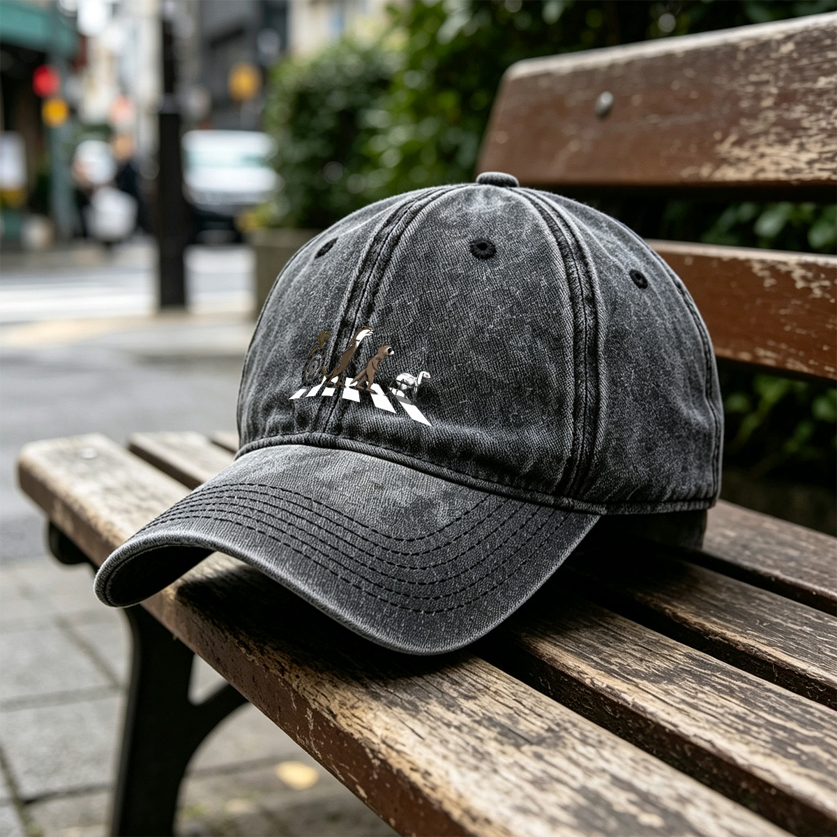 The Batch89: Otter, Weasel, and Rabbit Crossing - Washed Denim - Baseball Cap