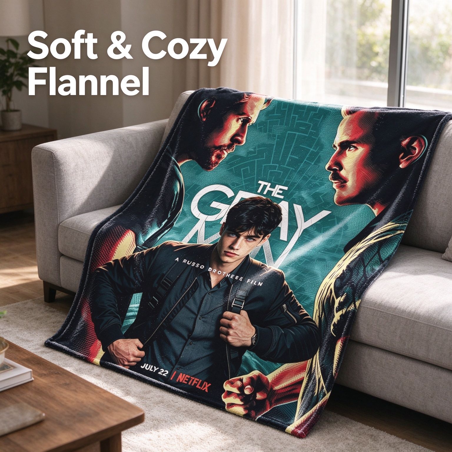 Custom Photo Face Flannel Blanket Personalized Headshot Picture Throw Ultra Soft Cozy Plush Fleece Cover for Bed Sofa