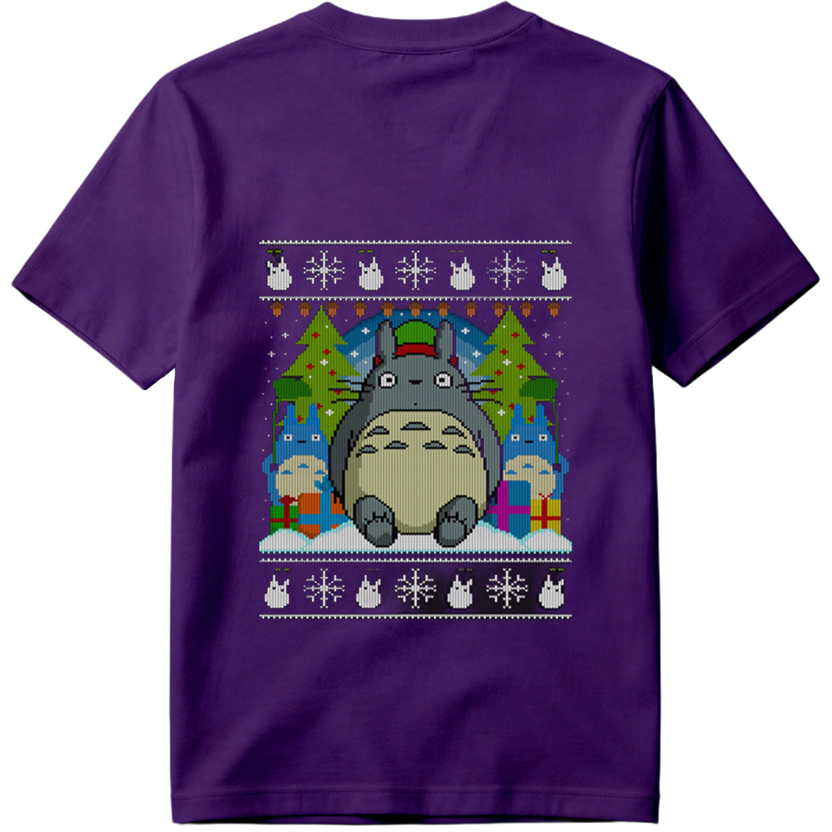 Totoro Christmas Sweater Design - Tee