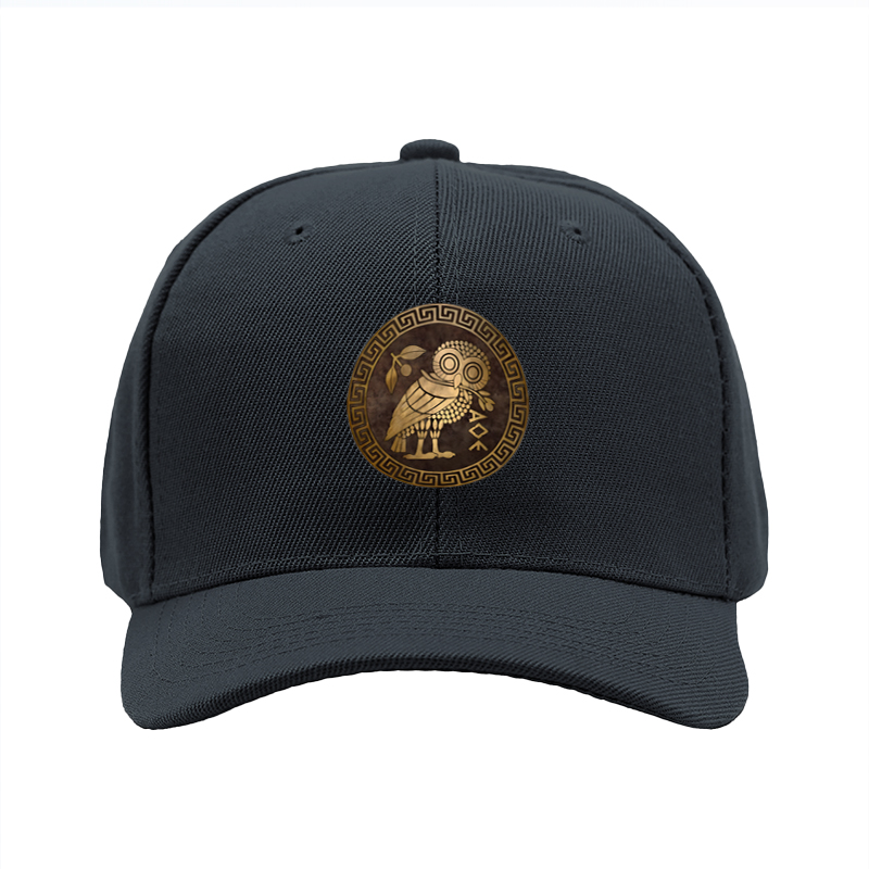 1pc New Baseball Cap Owl Pattern Greek Style Print Unisex Adjustable Hat for Outdoor Activities and Casual Wear Adults Fashion Accessory