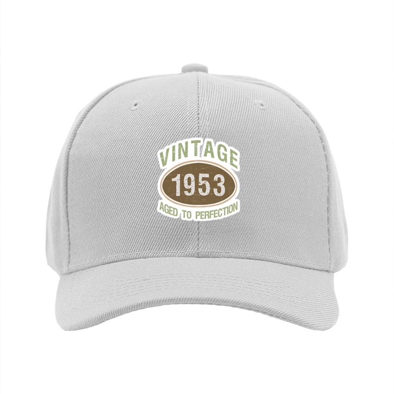 1pc New Baseball Cap Vintage 1953 Aged to Perfection Print Unisex Adjustable Hat for Outdoor Activities and Casual Wear Adults Men Women Style