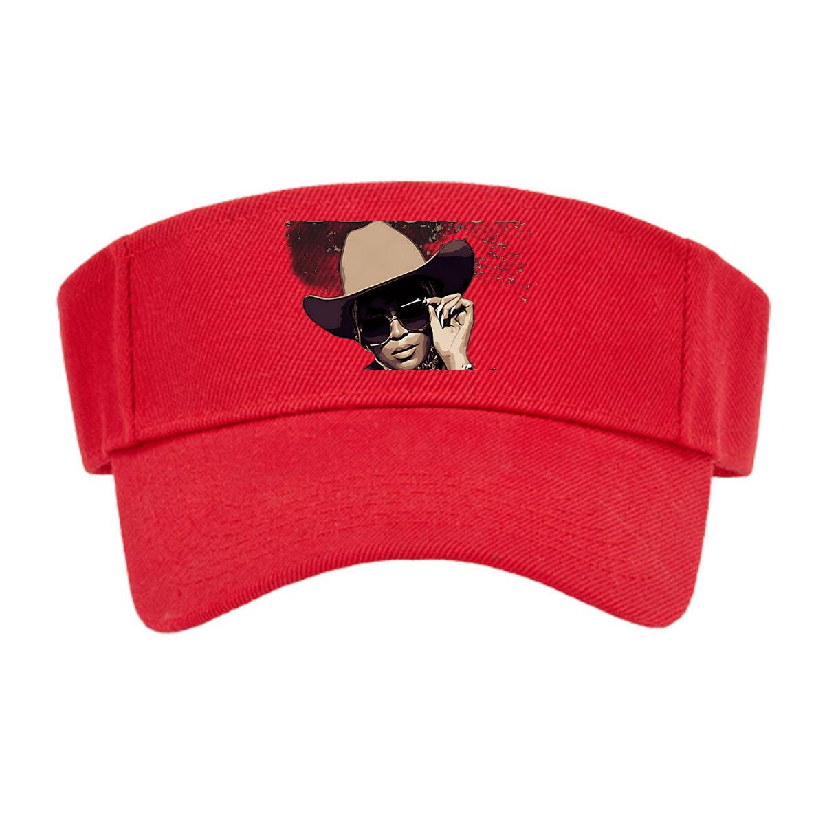 Beyoncé in Cowboy Hat and Sunglasses Artwork -  Visor cap