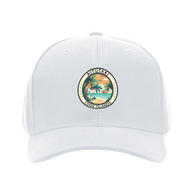 1pc New Baseball Cap with Aitutaki Cook Islands Tropical Beach Print Adjustable Unisex Hat for Outdoor Travel Vacation Sun Protection Adults Casual Wear