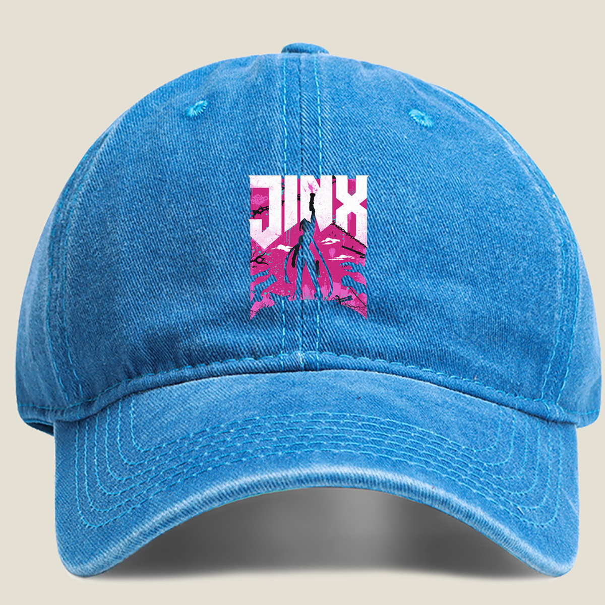 Jinx: The Rebel of Zaun - Washed Denim - Baseball Cap