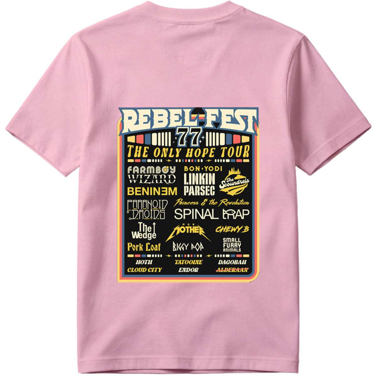 Rebel-Fest 77: The Only Hope Tour Featuring Star Wars Characters and Bands - Tee