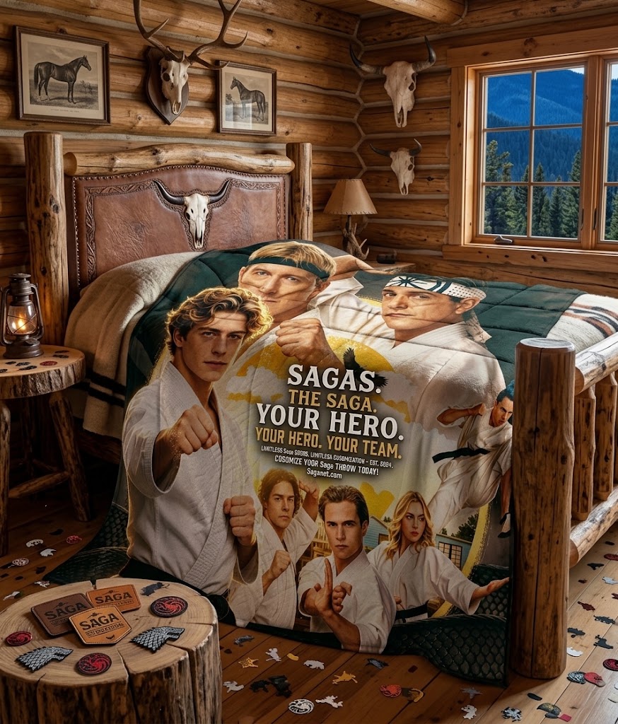 Custom Face Blanket Cobra Kai Karate Dojo Flannel Blanket for Fans Movie Poster Gift or Giveaway