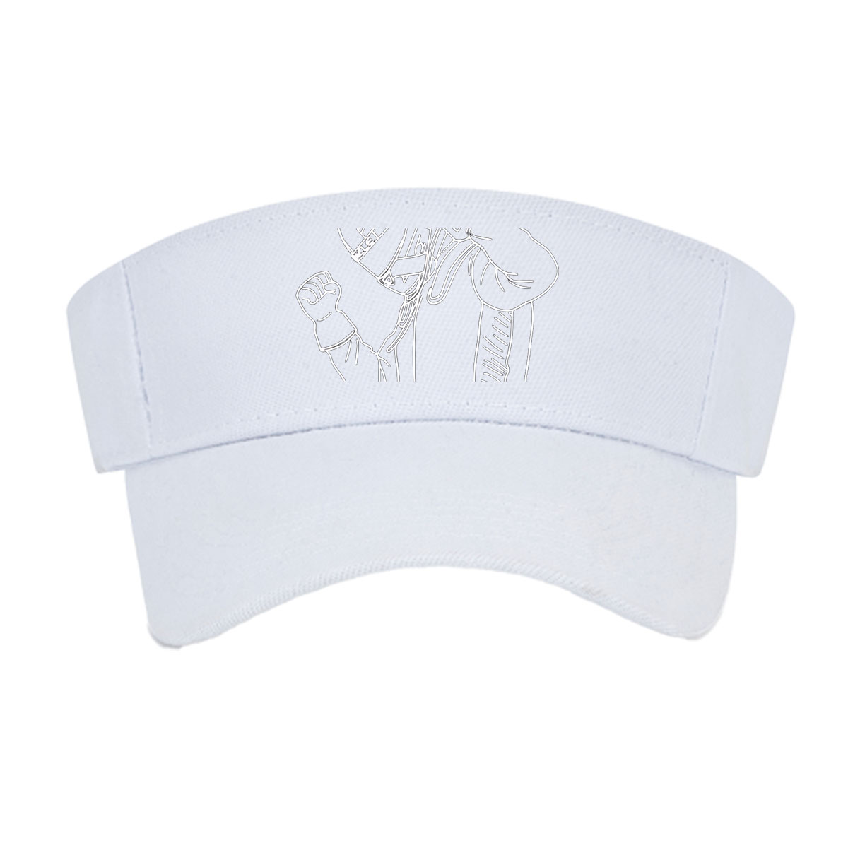 Maybe God Is With Him But He Is Not God - Motivational Quote with Fighter Art -  Visor cap