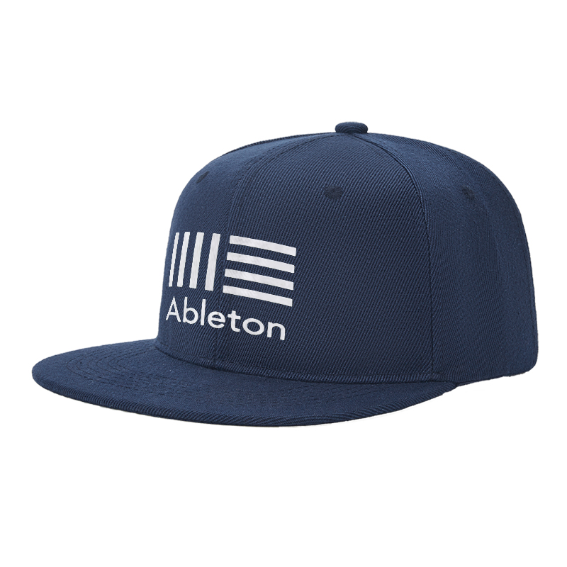 Flat Brim Baseball Cap Ableton Logo Print Streetwear Underground Skate Style for Basketball Court Skate Park Urban Scene Skaters Rappers Streetwear Enthusiasts