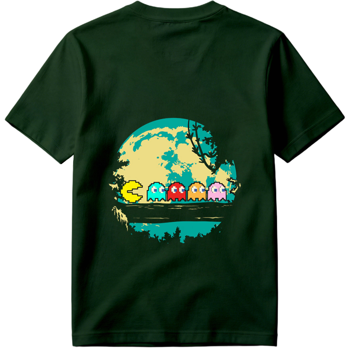 Pac-Man and Ghosts Under the Moon - Tee