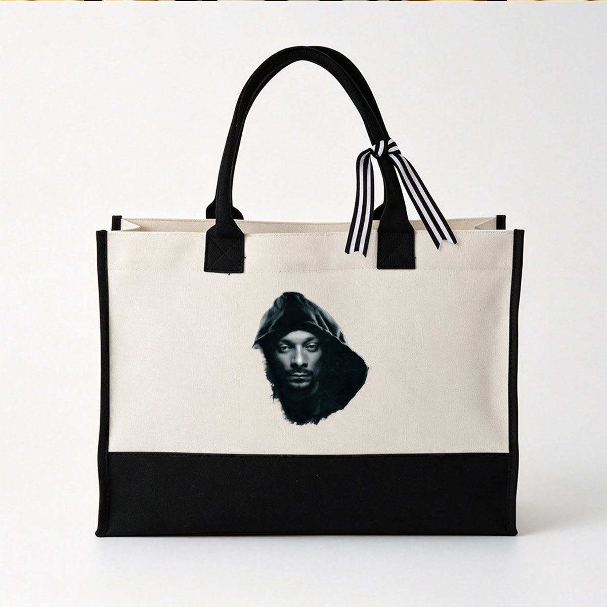 Mysterious Figure in Hooded Cloak - Canvas patchwork gift tote bag