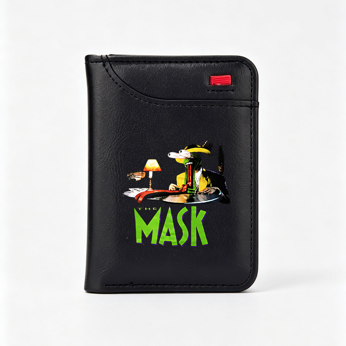 The Mask: Jim Carrey as Stanley Ipkiss, Transforming into the Green-Faced Mask Character - Vertical Style Wallet