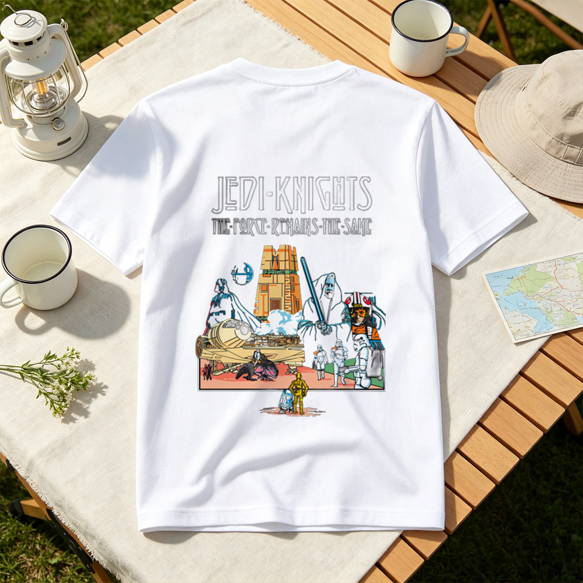 Jedi Knights: The Force Remains the Same – Darth Vader, Emperor Palpatine, Stormtroopers, and Iconic Star Wars Characters - Tee