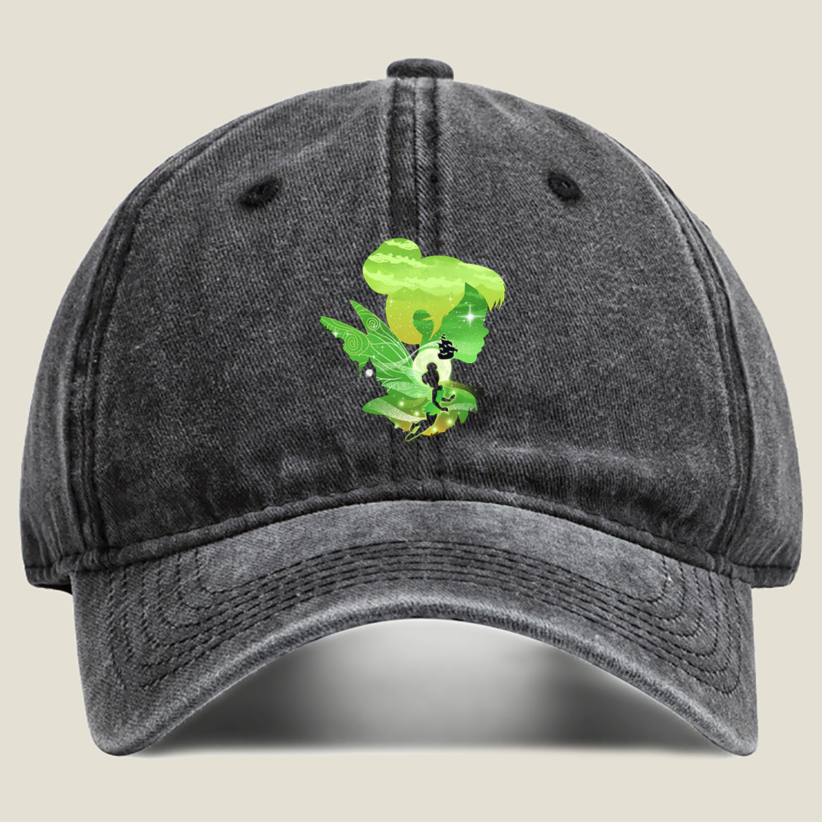 Peter Pan and Tinker Bell in Neverland - Washed Denim - Baseball Cap