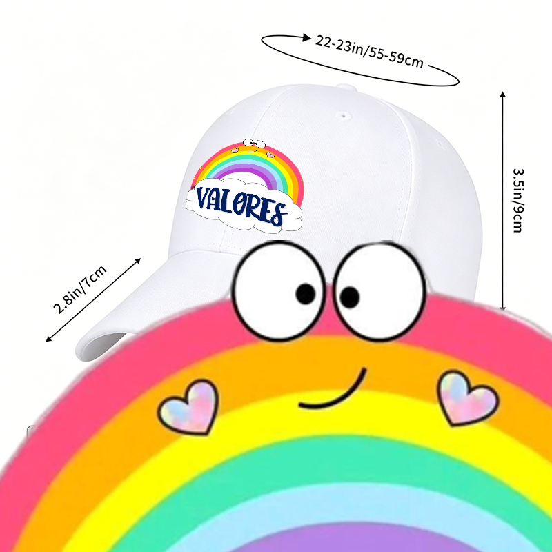 Unisex Classic Baseball Cap with Rainbow and 