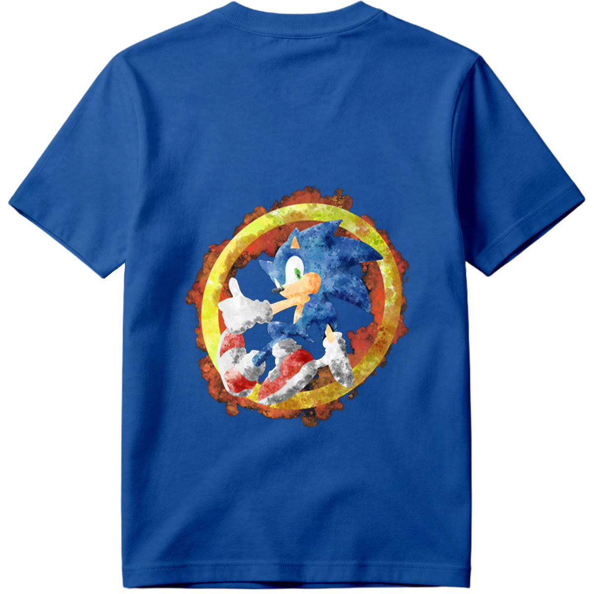 Sonic the Hedgehog in Watercolor Style - Tee
