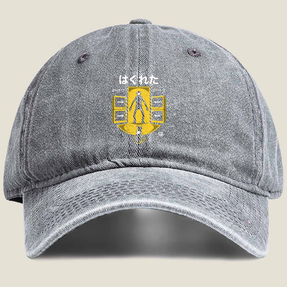 Hakureta: The Cat and the Man - Washed Denim - Baseball Cap