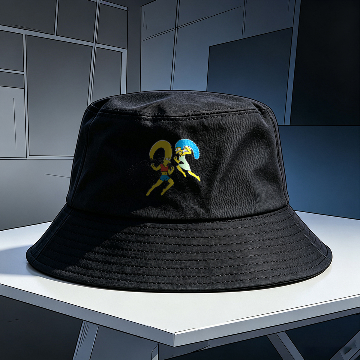 The Simpsons: Marge and Homer Running - Fisherman's Hat