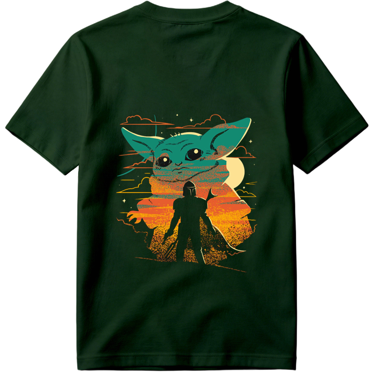 The Mandalorian and Grogu Sunset Silhouette - Tee