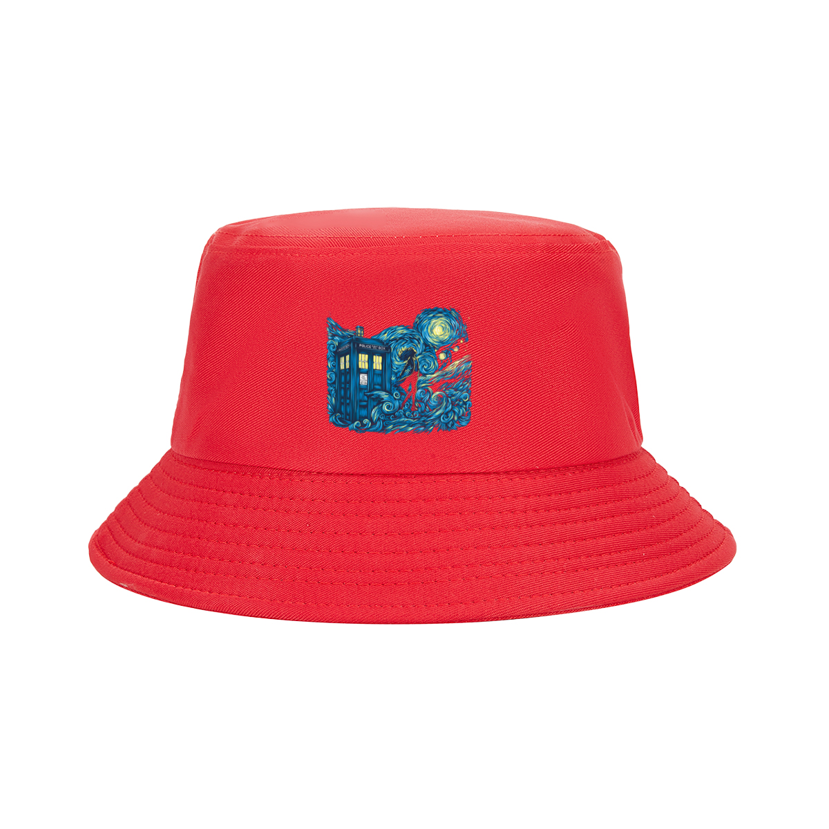 Doctor Who: TARDIS and Companion in Starry Night - Fisherman's Hat