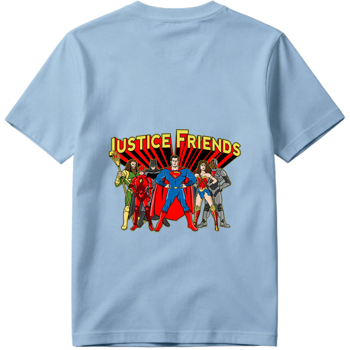 Justice League: Superman, Batman, Wonder Woman, The Flash, Aquaman, Cyborg - Tee
