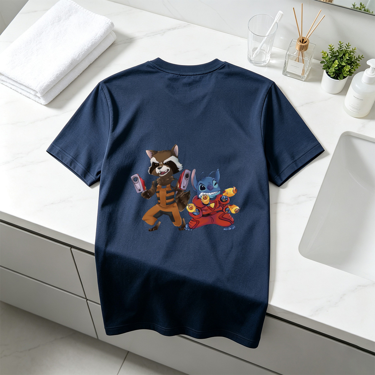 Rocket Raccoon and Stitch - Tee