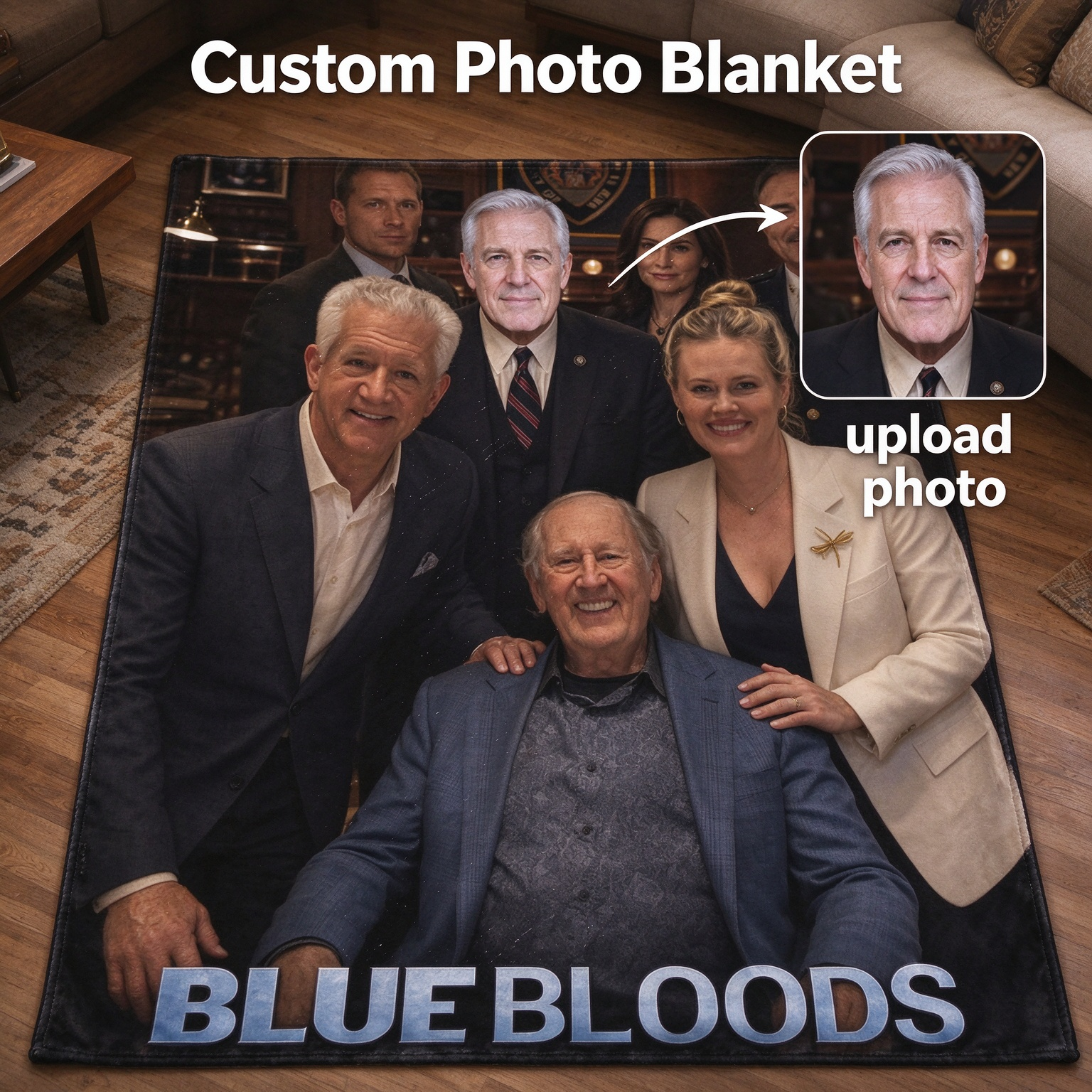 Custom Face Photo Blanket Personalized Flannel Fleece Throw Ultra Soft Skin-Friendly Plush Bed Couch Wrap Gift