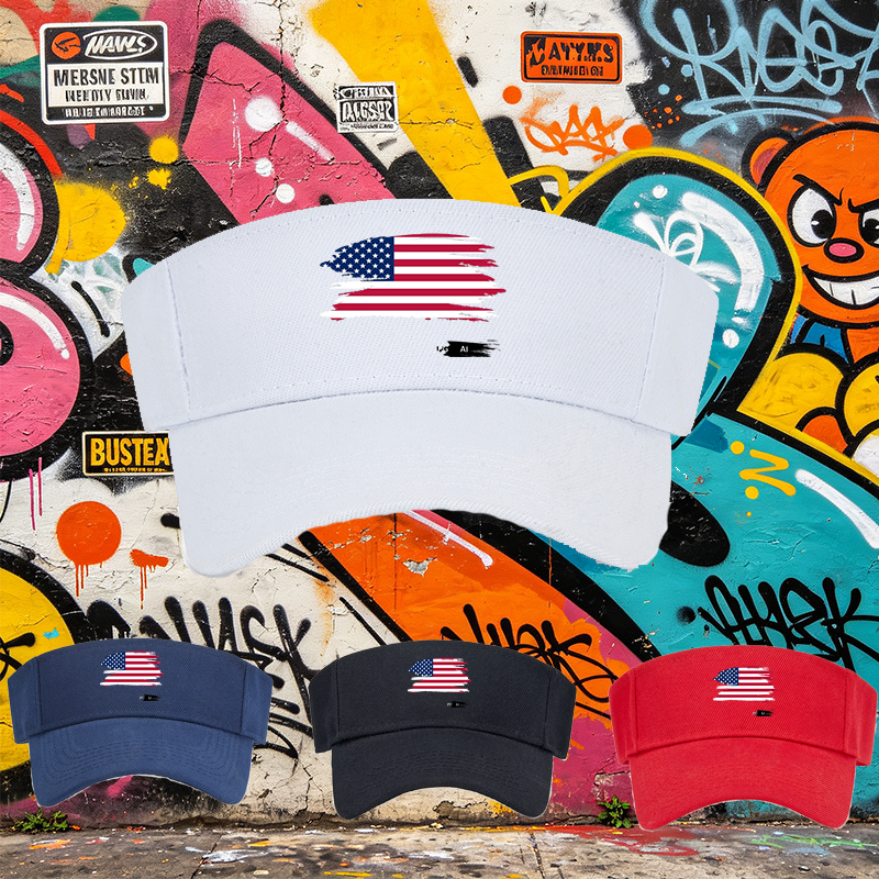 Unisex Classic Mesh Cap with American Flag Brush Stroke Design - Lightweight Breathable Sun Hat for Outdoor Activities, Ideal for Adults Seeking Patriotic Style and Comfort During Travel, Beach, or Casual Wear