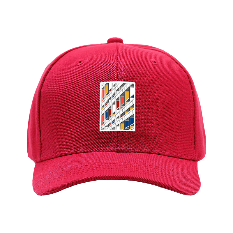 1pc New Baseball Cap with Geometric Building Print Design Unisex Adjustable Hat for Outdoor Activities Urban Fashion Adults Casual Wear Street Style Accessory