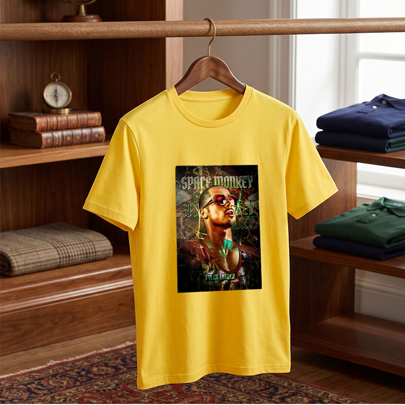 Tyler Durden in Space Monkey: A Futuristic Portrait - Tee