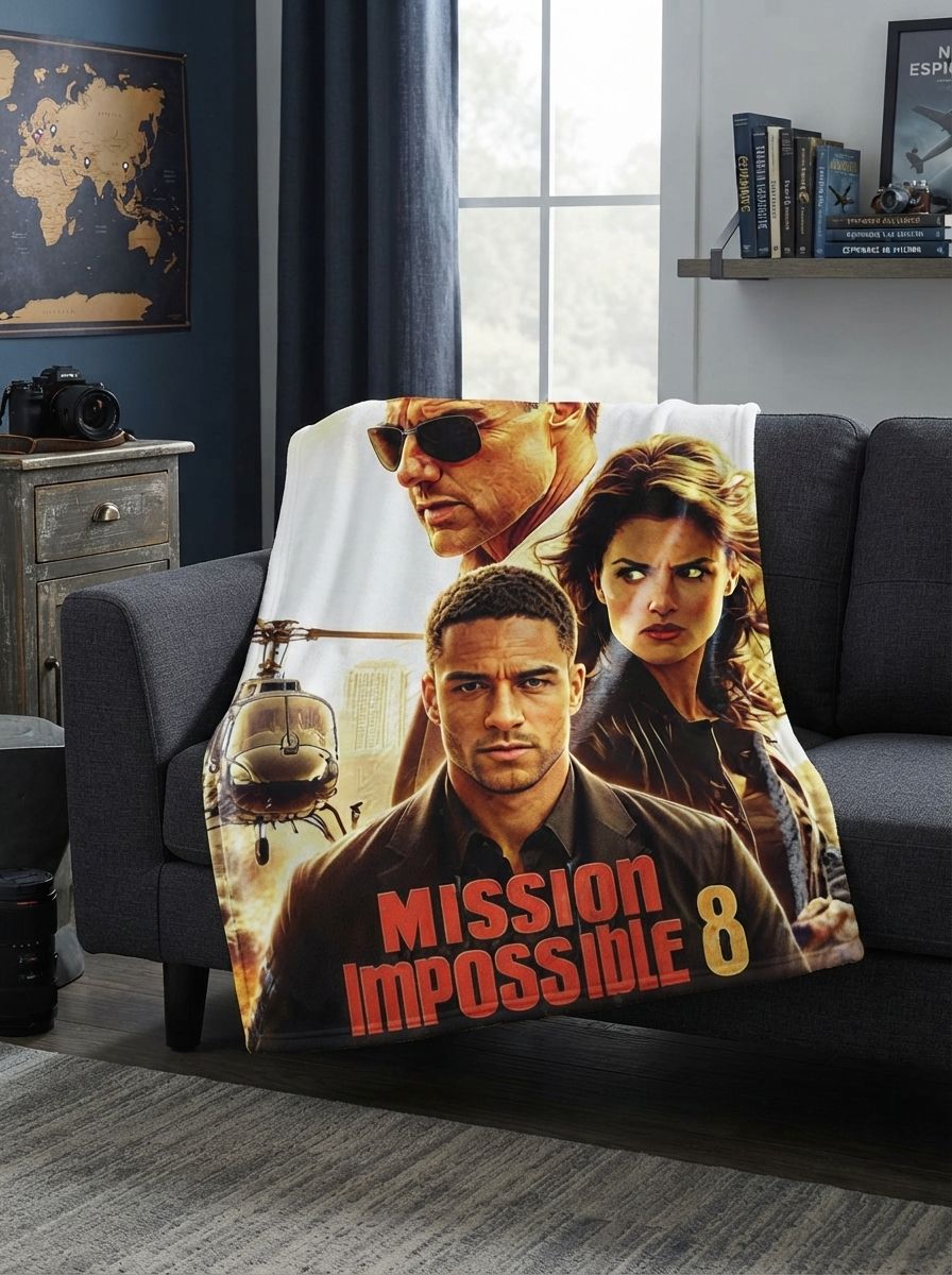Custom Face Photo Flannel Fleece Blanket Personalized Action Movie Character Throw Lightweight Warm Bed Couch Quilt Gift
