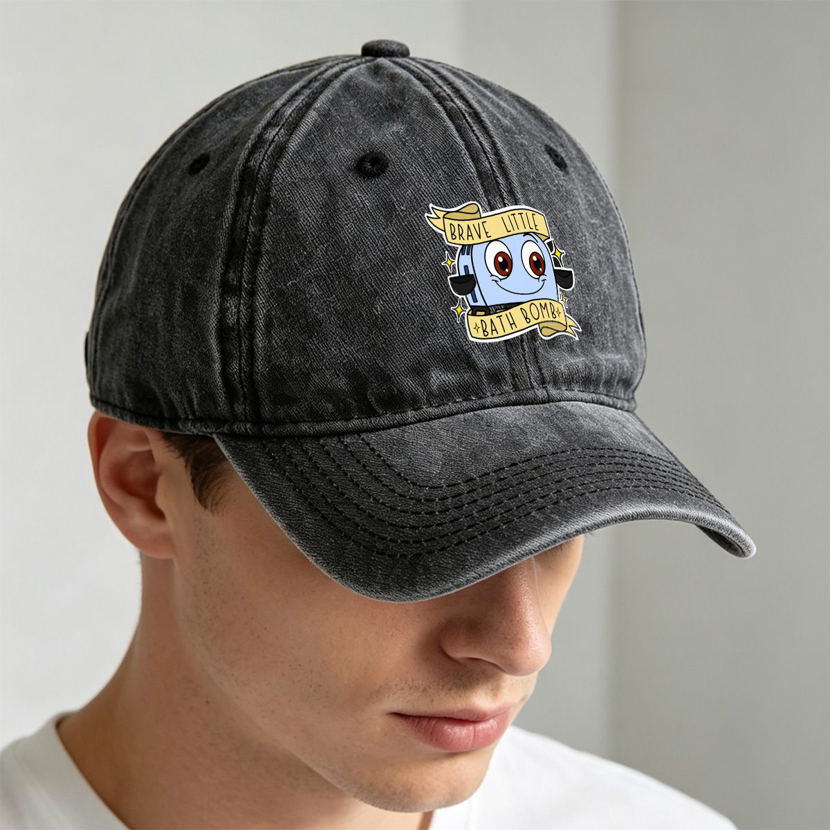 Brave Little Bath Bomb - Washed Denim - Baseball Cap