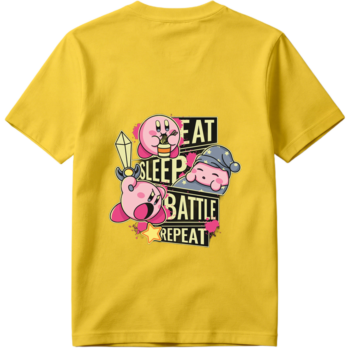 Kirby: Eat, Sleep, Battle, Repeat - Tee