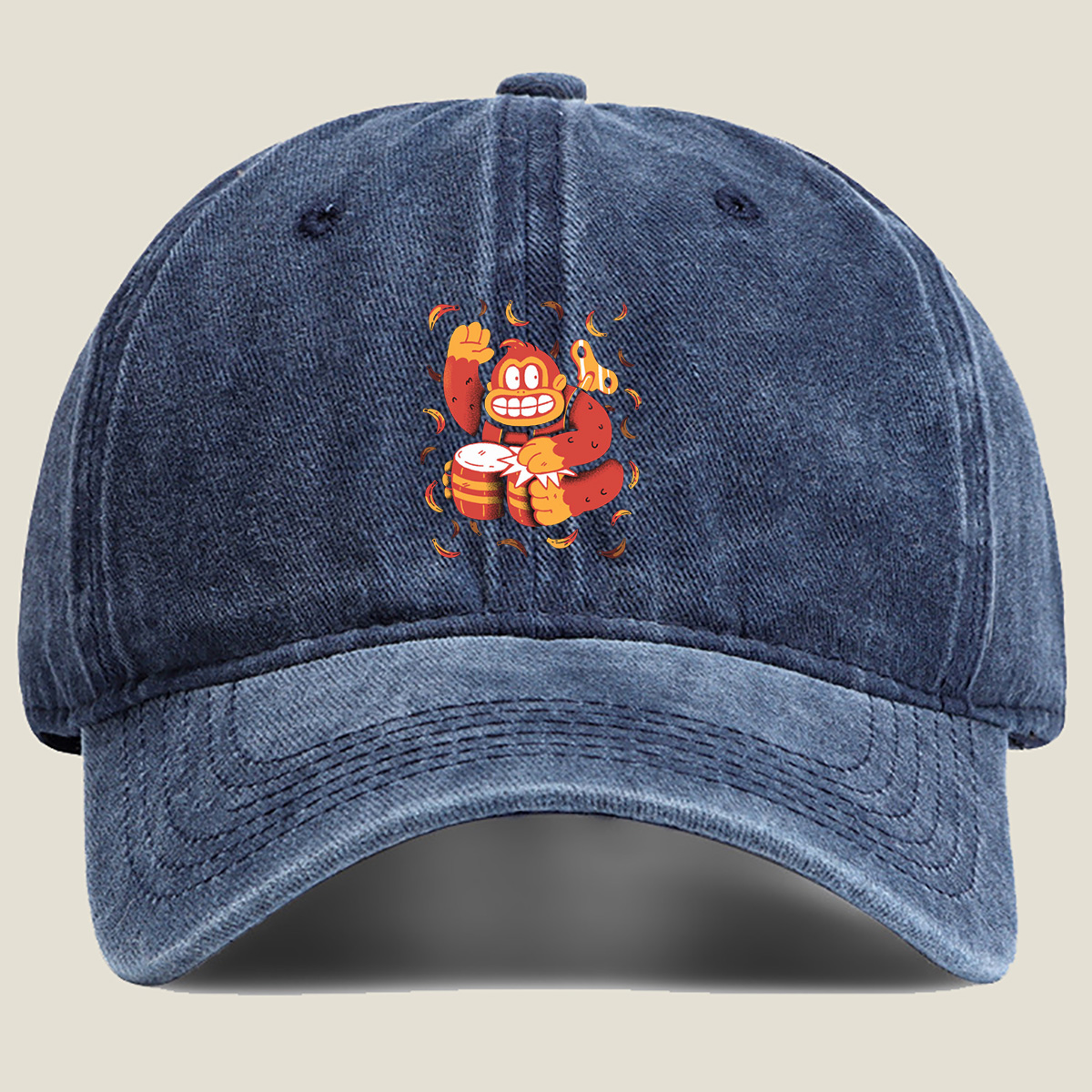 Donkey Kong: Banana Bash - Washed Denim - Baseball Cap