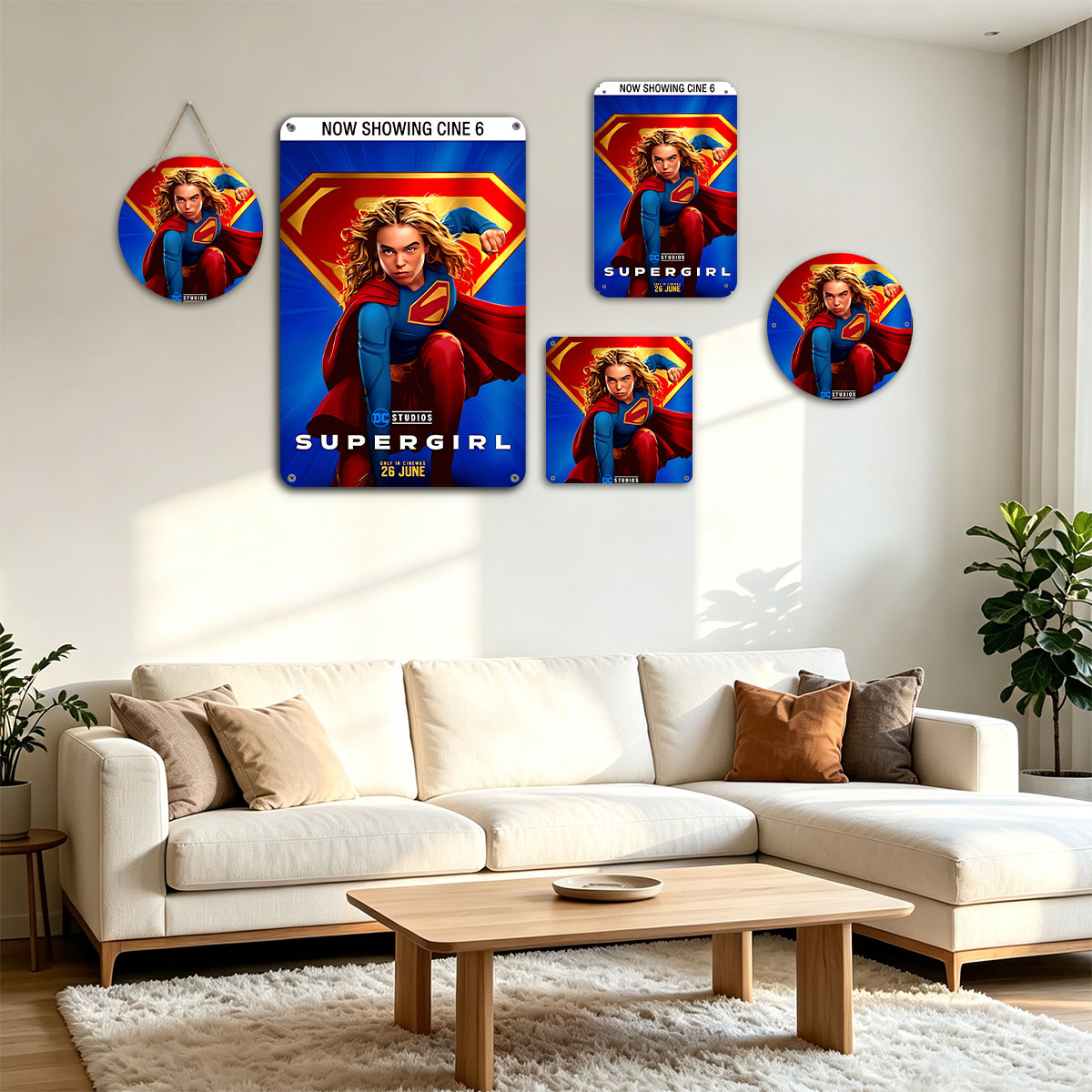 Supergirl Movie Poster - DC Studios, Starring Supergirl, Now Showing at Cine 6, Release Date: 26 June - painting