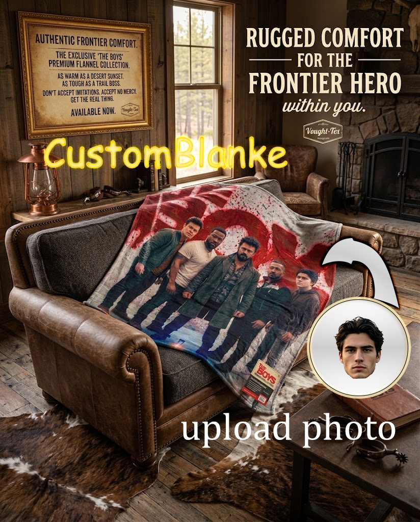 Custom Face Blanket The Boys TV Show Flannel Blanket Perfect for Fans of Superhero Series Ideal for Couch Time or as a Unique Gift or Giveaway