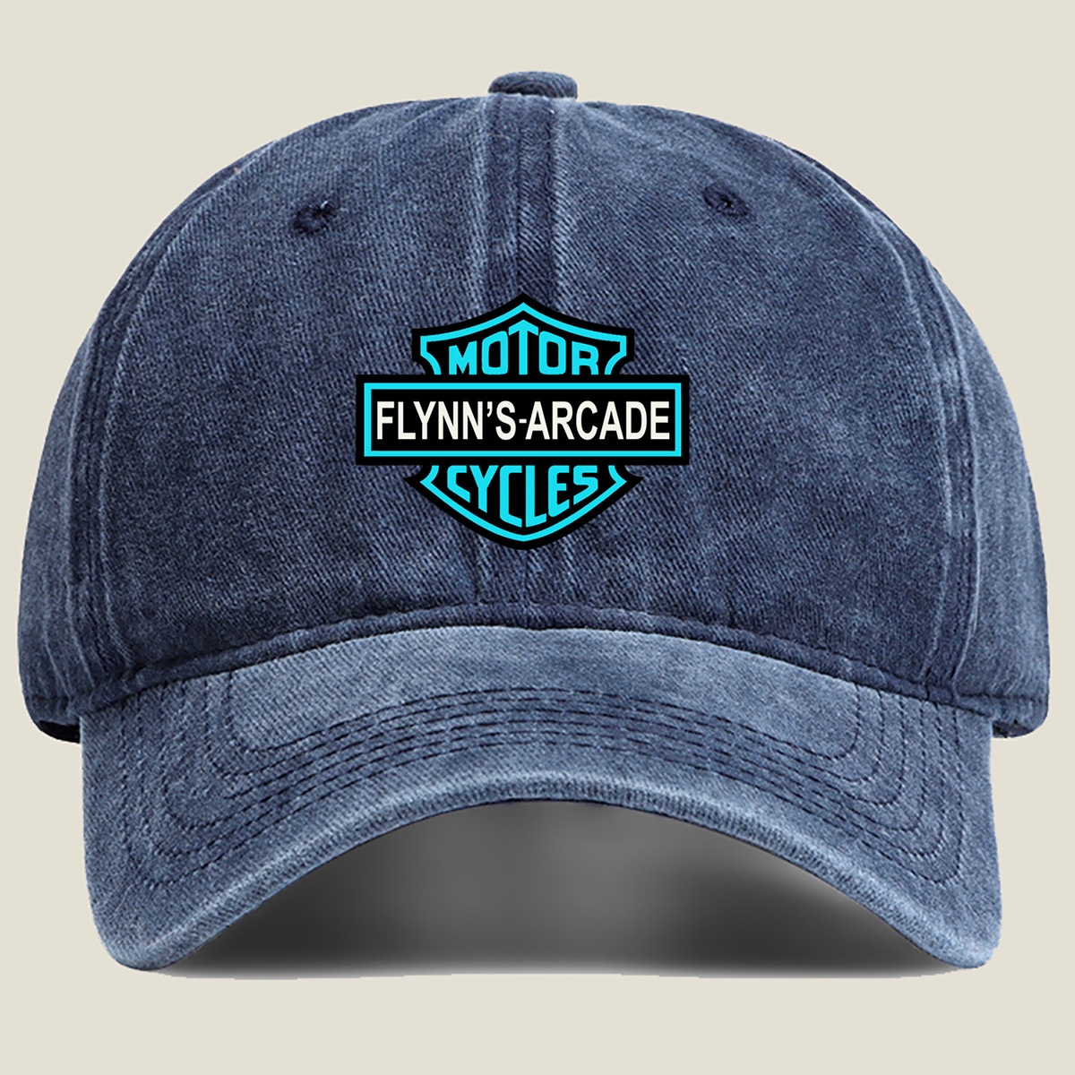 Flynn's Arcade Motorcycles - Washed Denim - Baseball Cap